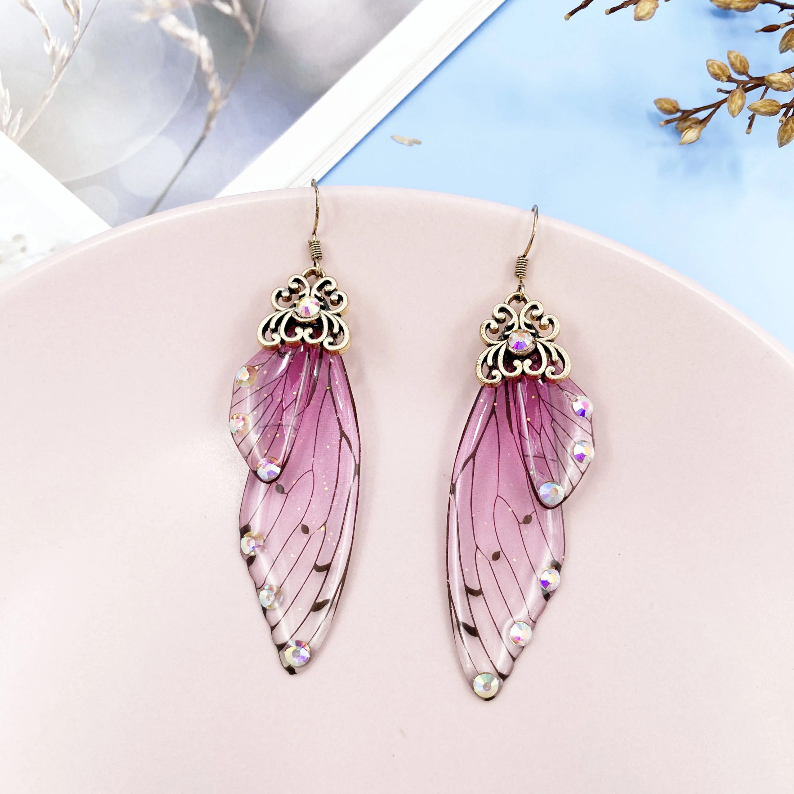 Butterfly Wing Drop Dangle Earrings Collection