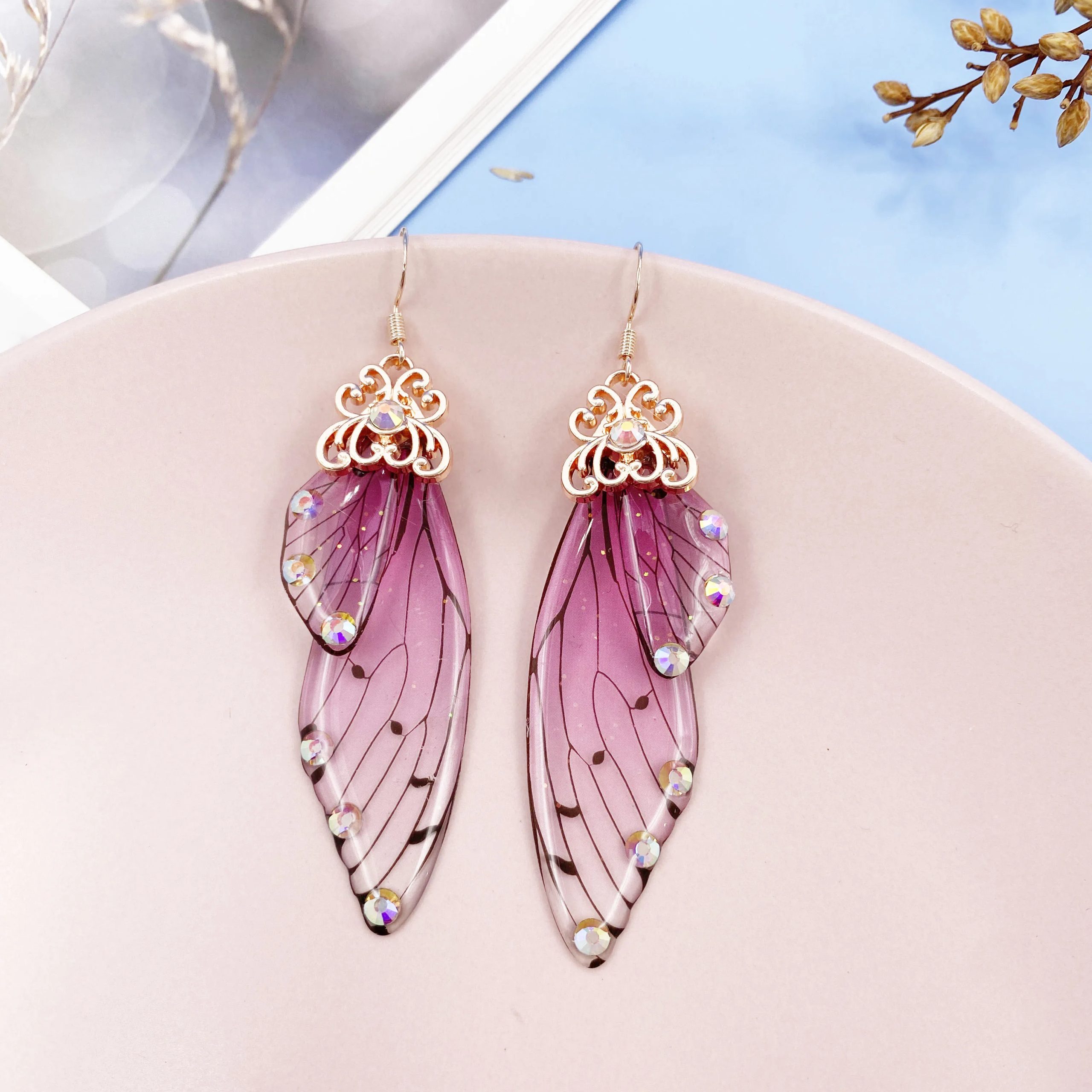Butterfly Wing Drop Dangle Earrings Collection