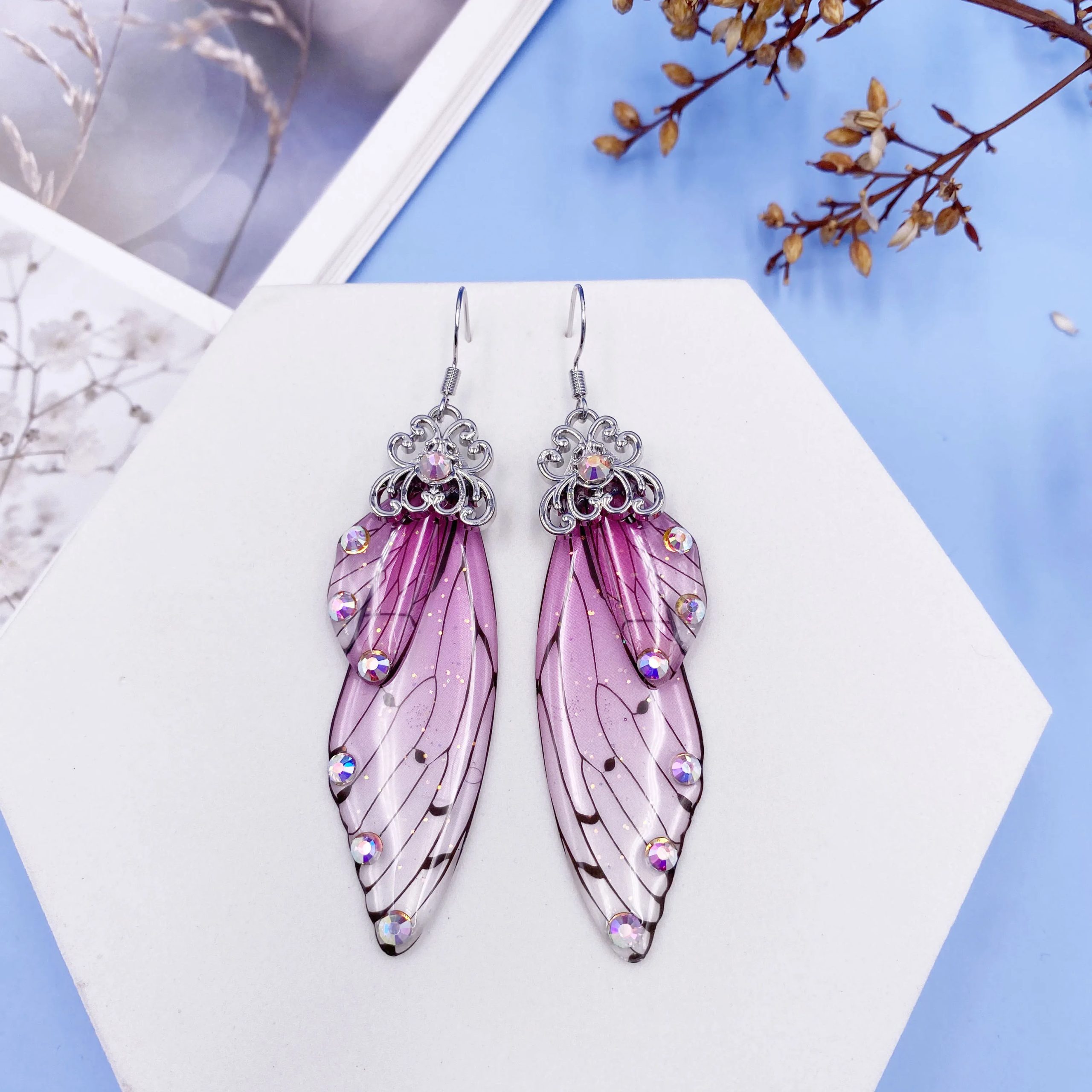 Butterfly Wing Drop Dangle Earrings Collection