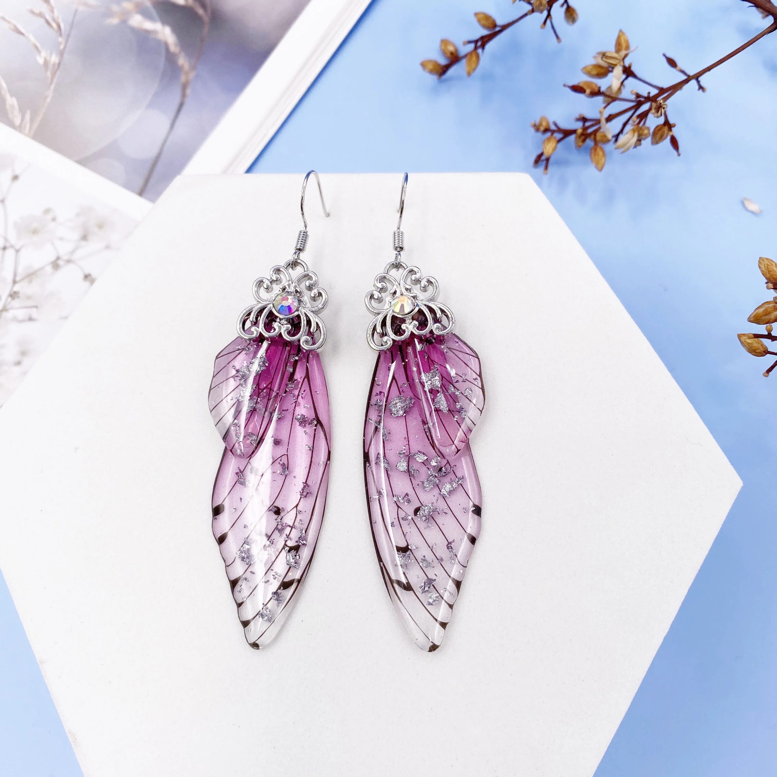 Butterfly Wing Drop Dangle Earrings Collection