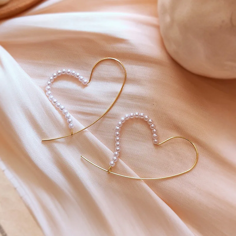 Heart Pearl Earrings Heart Pearl Earrings
