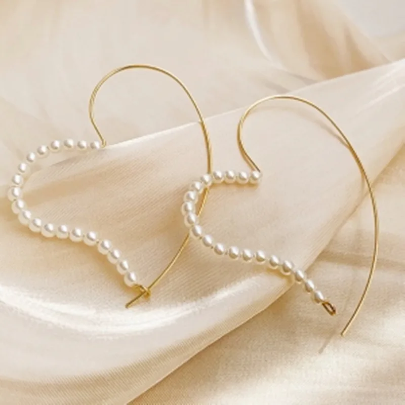 Heart Pearl Earrings Heart Pearl Earrings