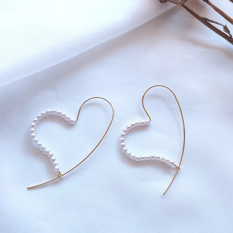 Heart Pearl Earrings Heart Pearl Earrings