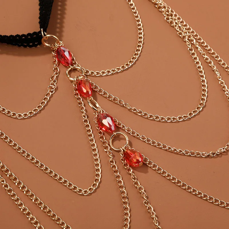 Crystal Leg chain