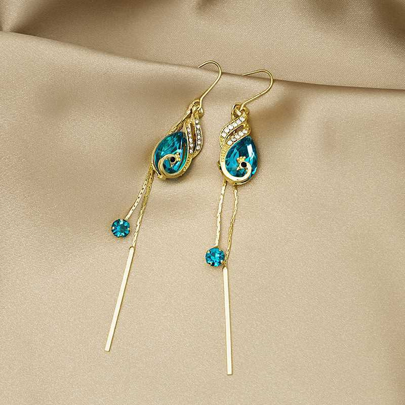 Chic Peacock Dangle Drop Earrings