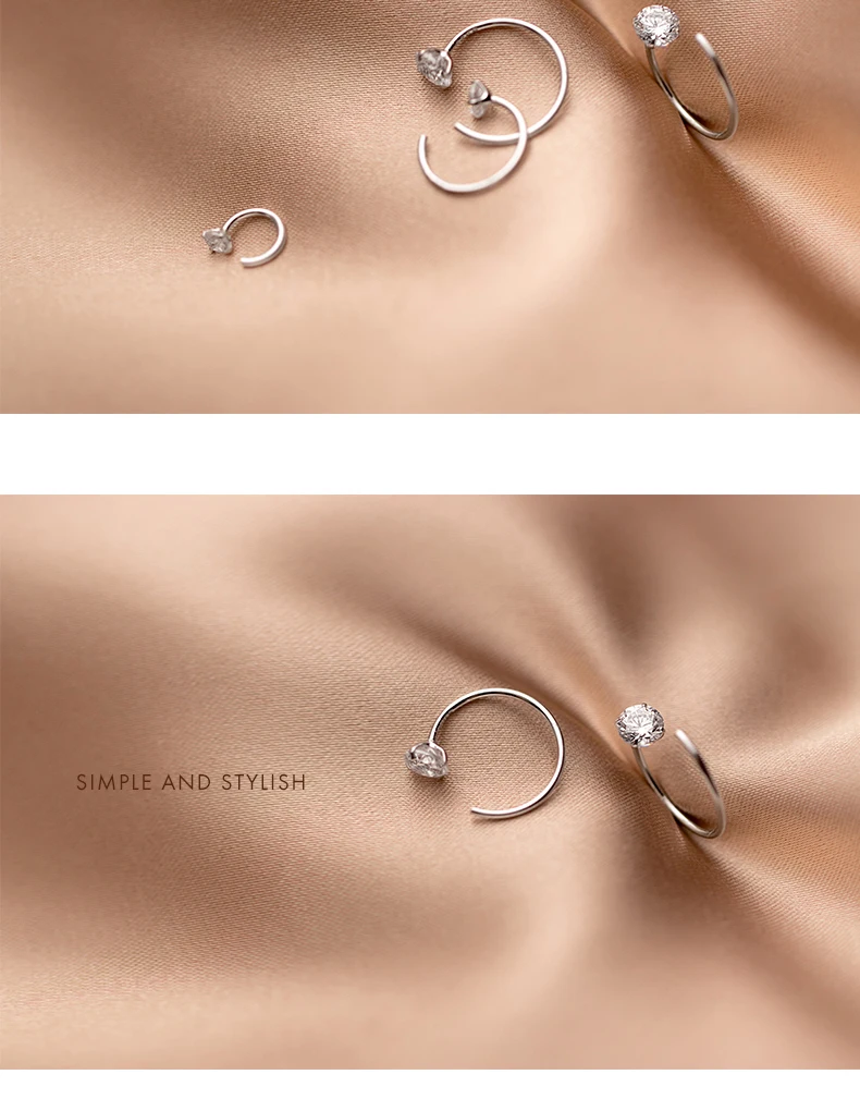 Bezel Huggie Hoop Earrings