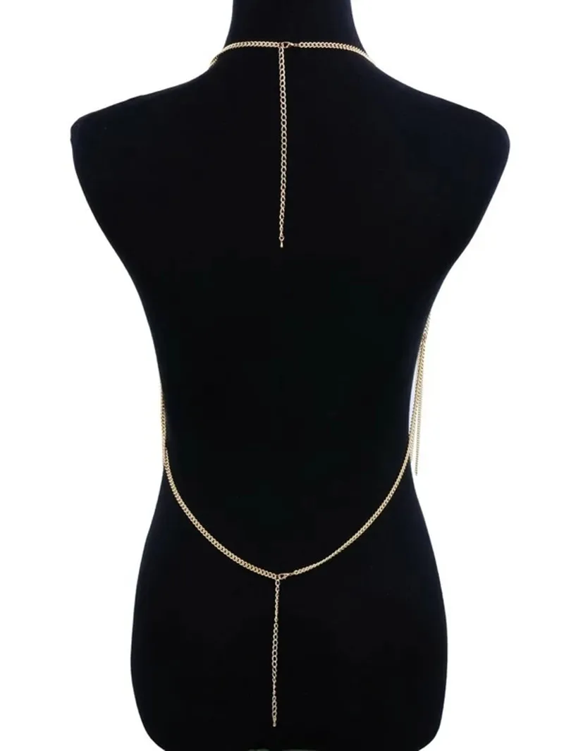 Chain Tassel Bralet Body Harness