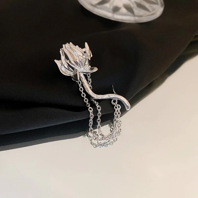 Gold Camellia Flower Ear Cuff
