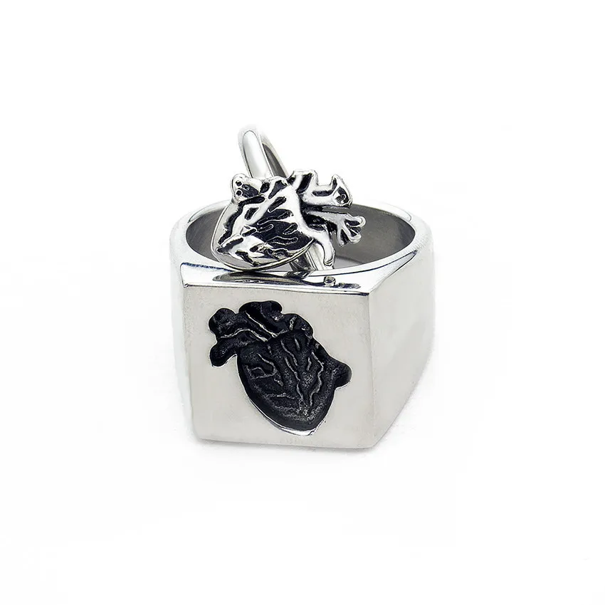 Matching Couple Heart Rings