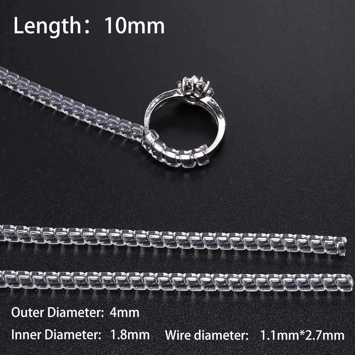 4/8/12pcs/Lot Invisible Ring Sizer Adjuster