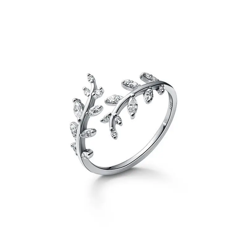 Diamond Leaf Ring