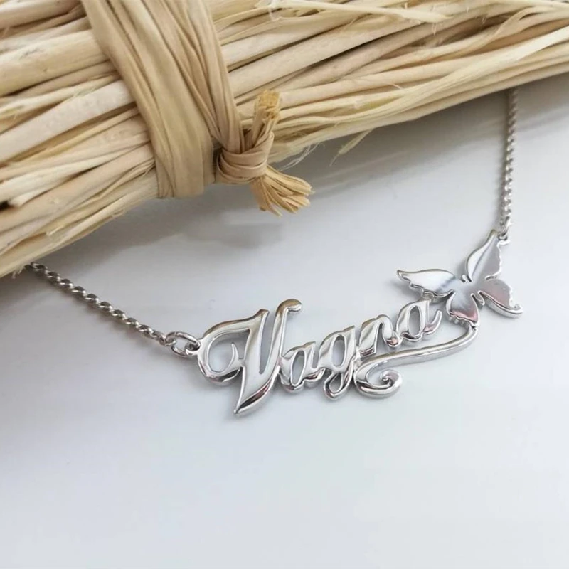 Personalized Butterfly Name Necklaces
