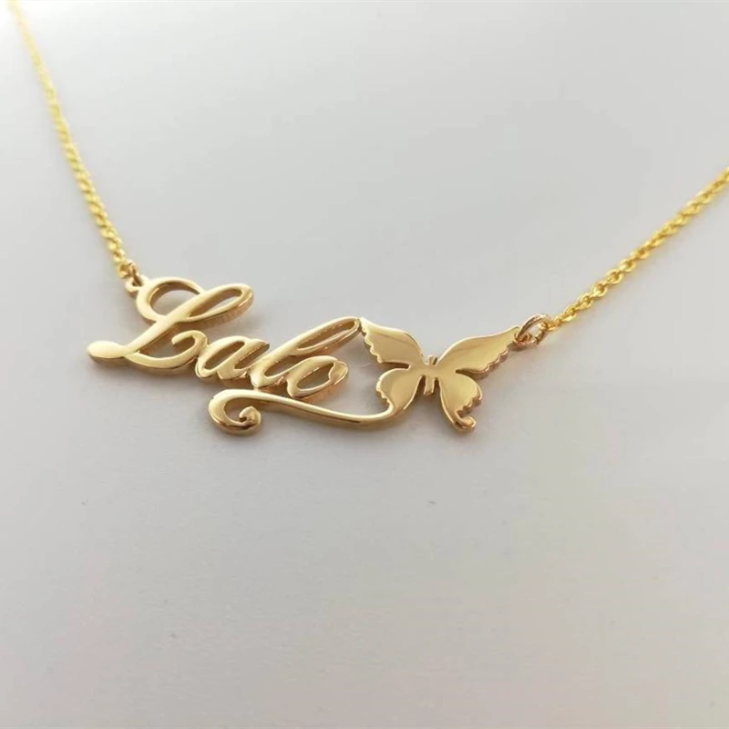 Personalized Butterfly Name Necklaces