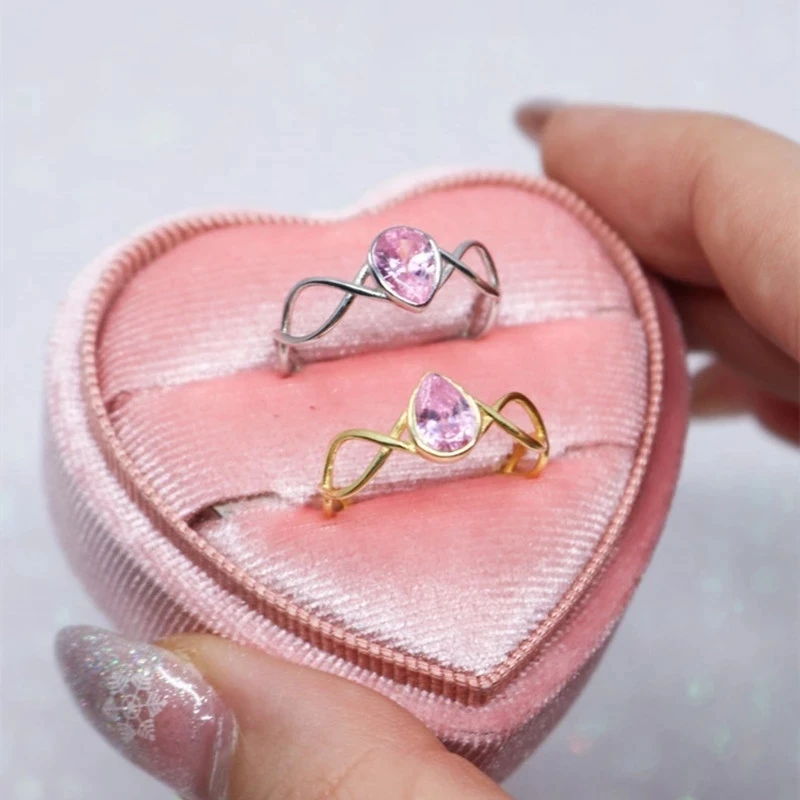 Swan Lake Princess Odette Pink Stone Tiara Ring