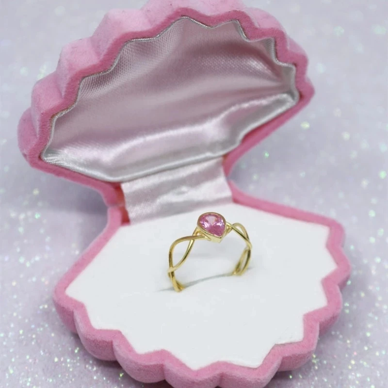 Swan Lake Princess Odette Pink Stone Tiara Ring