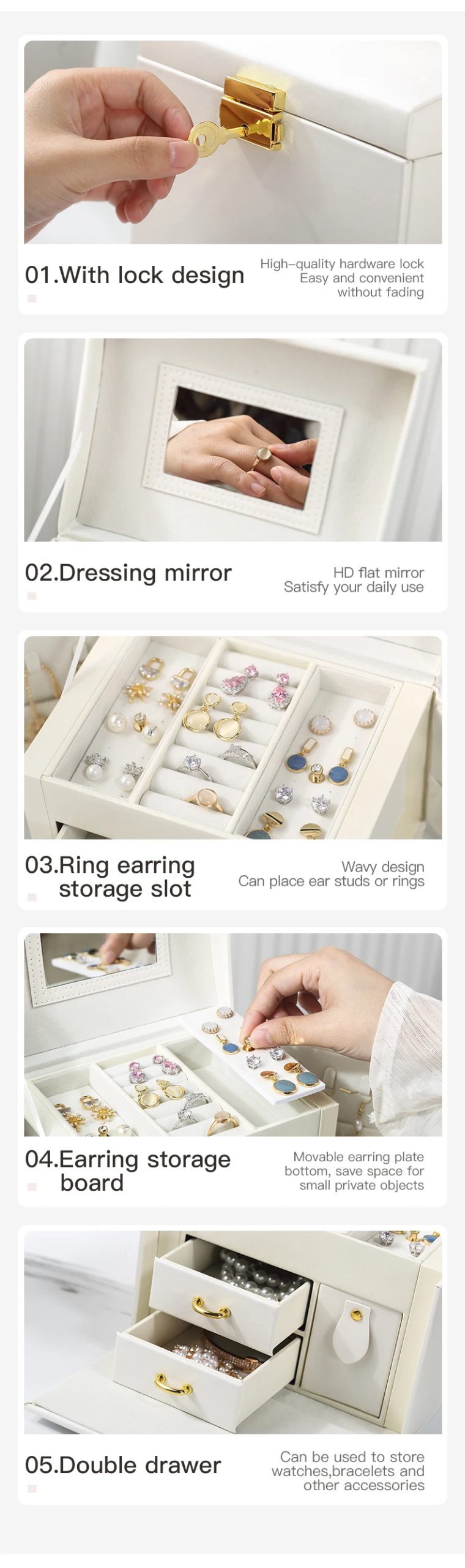 3 Layers Jewelry Organizer Box