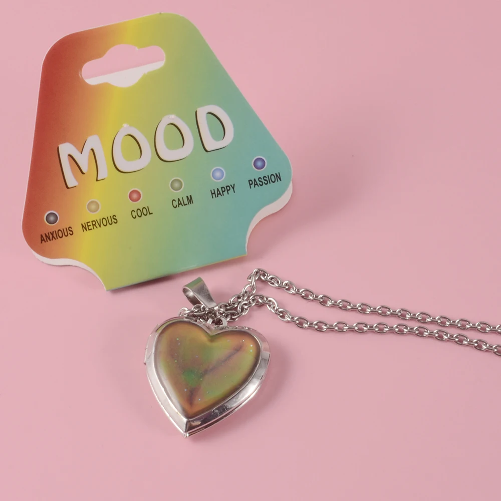 Color Changing Moodstone Locket Necklace