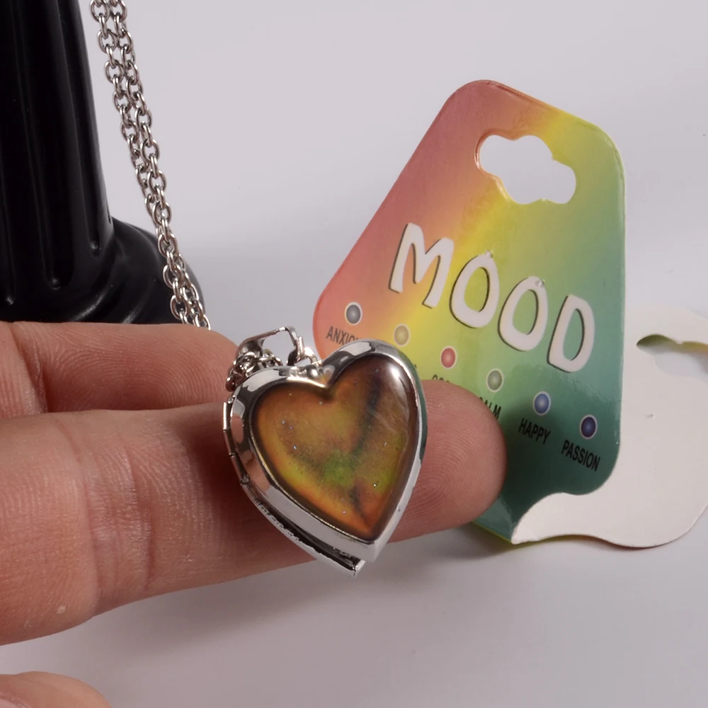 Color Changing Moodstone Locket Necklace