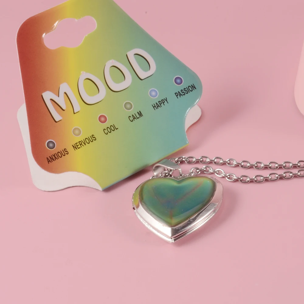 Color Changing Moodstone Locket Necklace