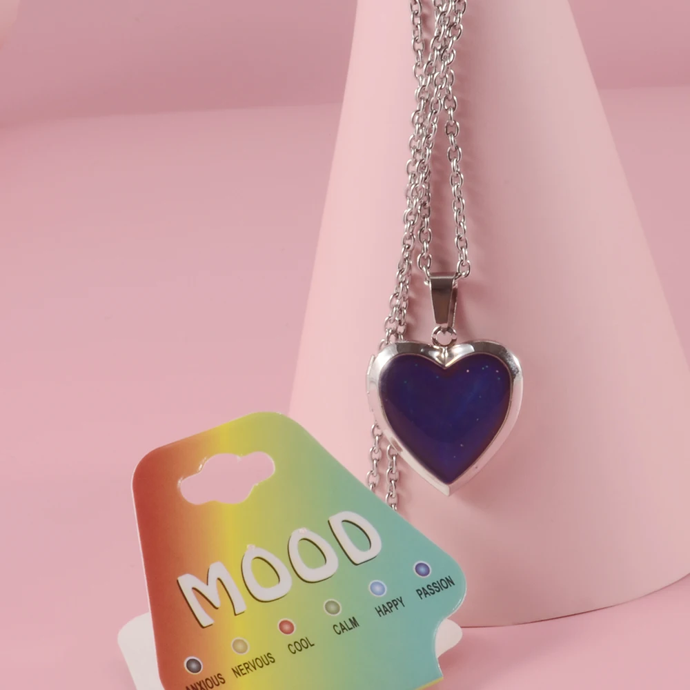 Color Changing Moodstone Locket Necklace