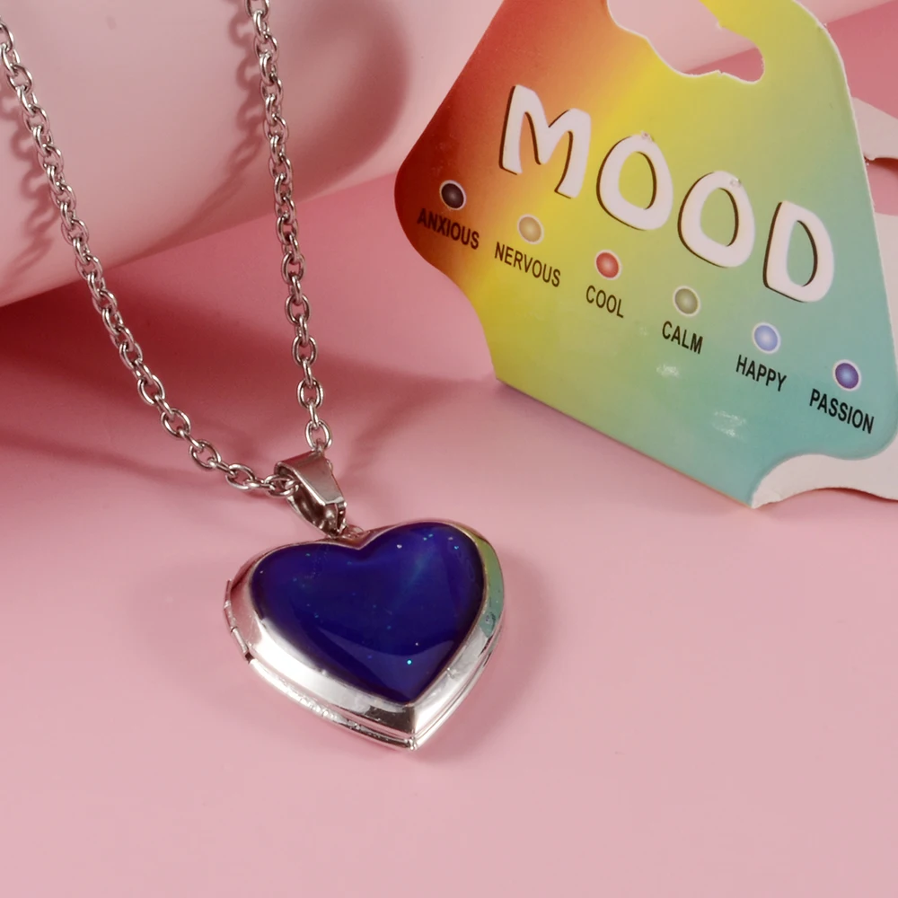 Color Changing Moodstone Locket Necklace