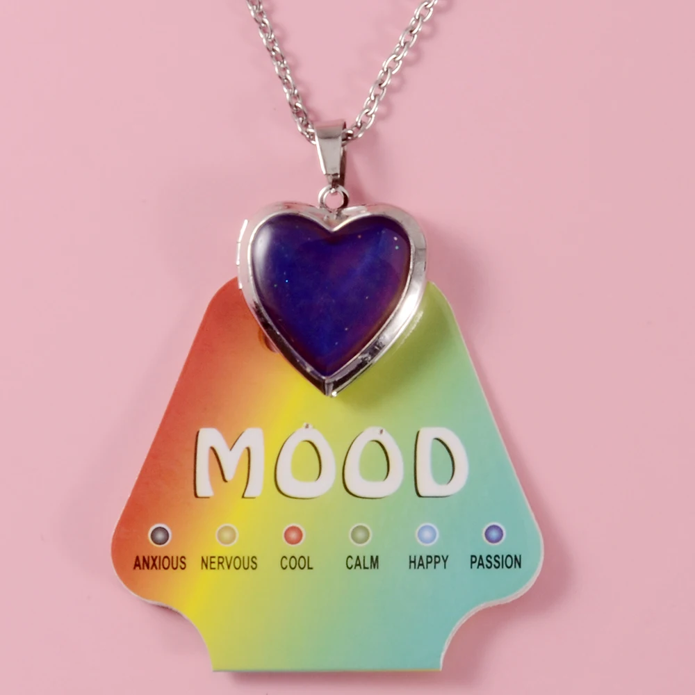 Color Changing Moodstone Locket Necklace