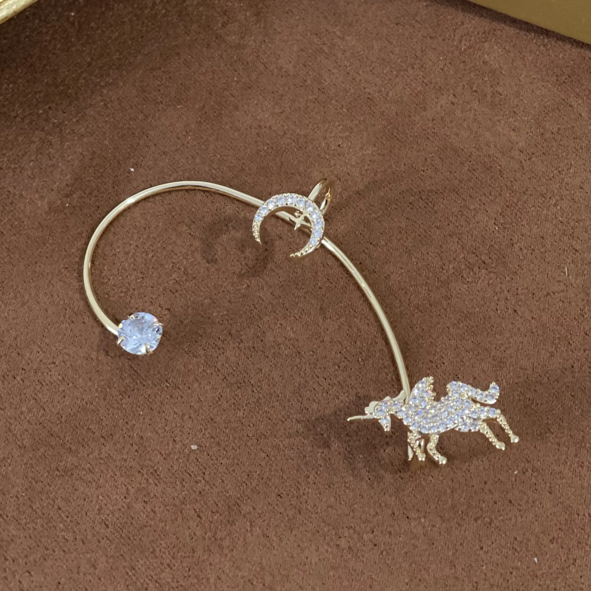 Moon Unicorn Diamond Earcuff
