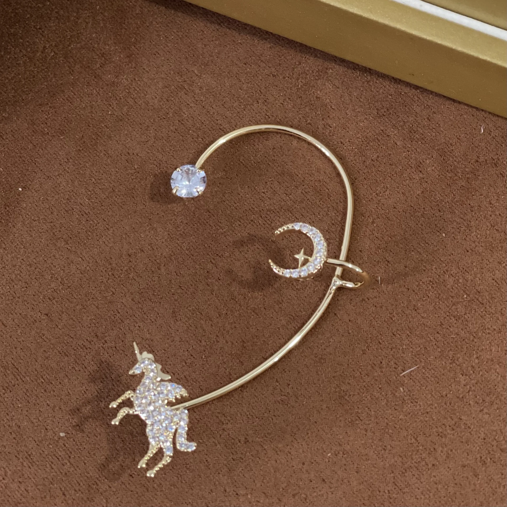 Moon Unicorn Diamond Earcuff