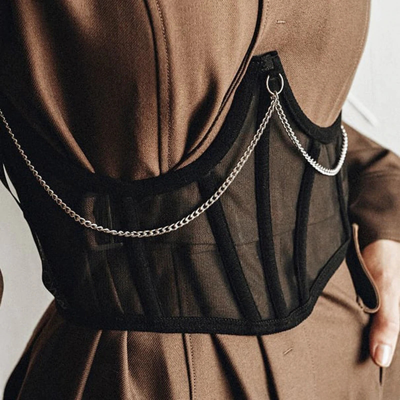 Corset with Metal Chain