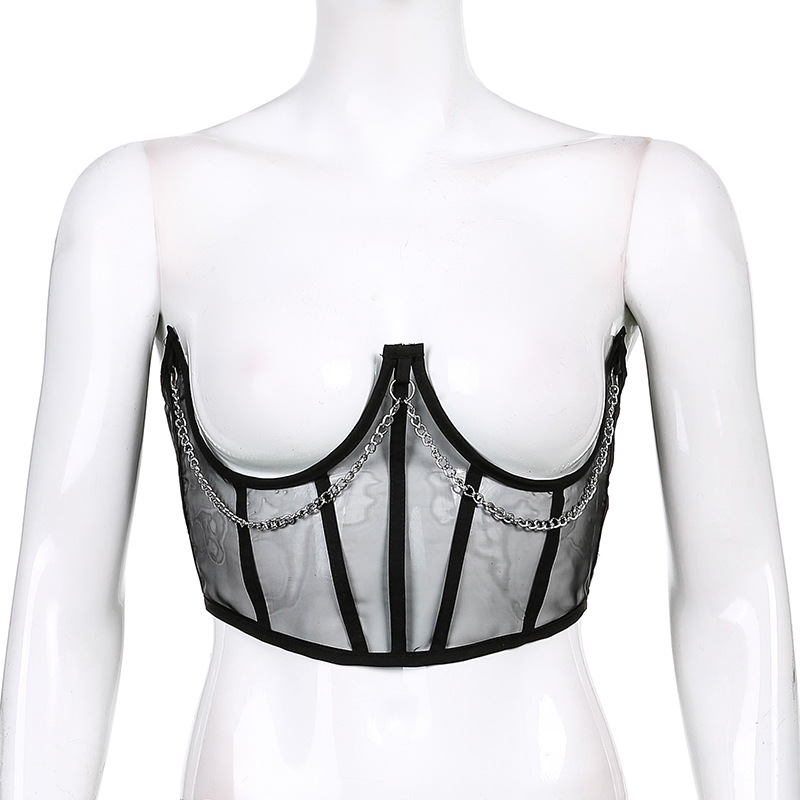 Corset with Metal Chain
