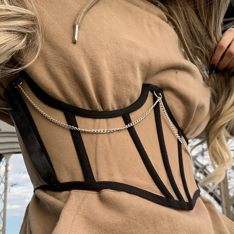 Corset with Metal Chain