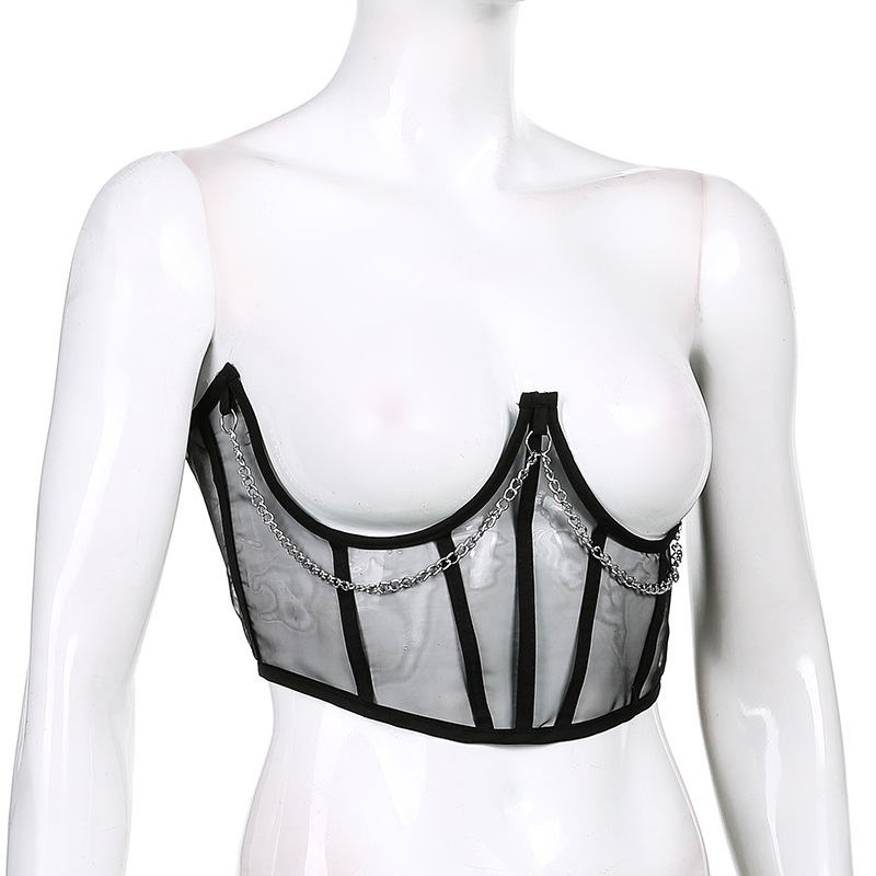 Corset with Metal Chain