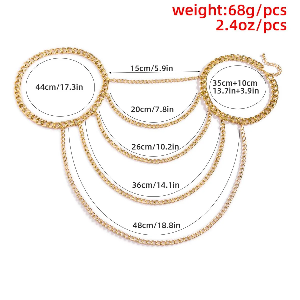 Gothic Style Simple Bikini Body Chain Gothic Style Simple Bikini Body Chain