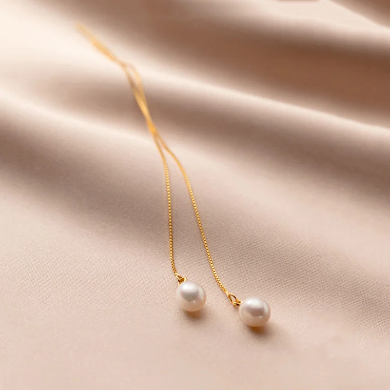 Pearl Dangle Threader Earring