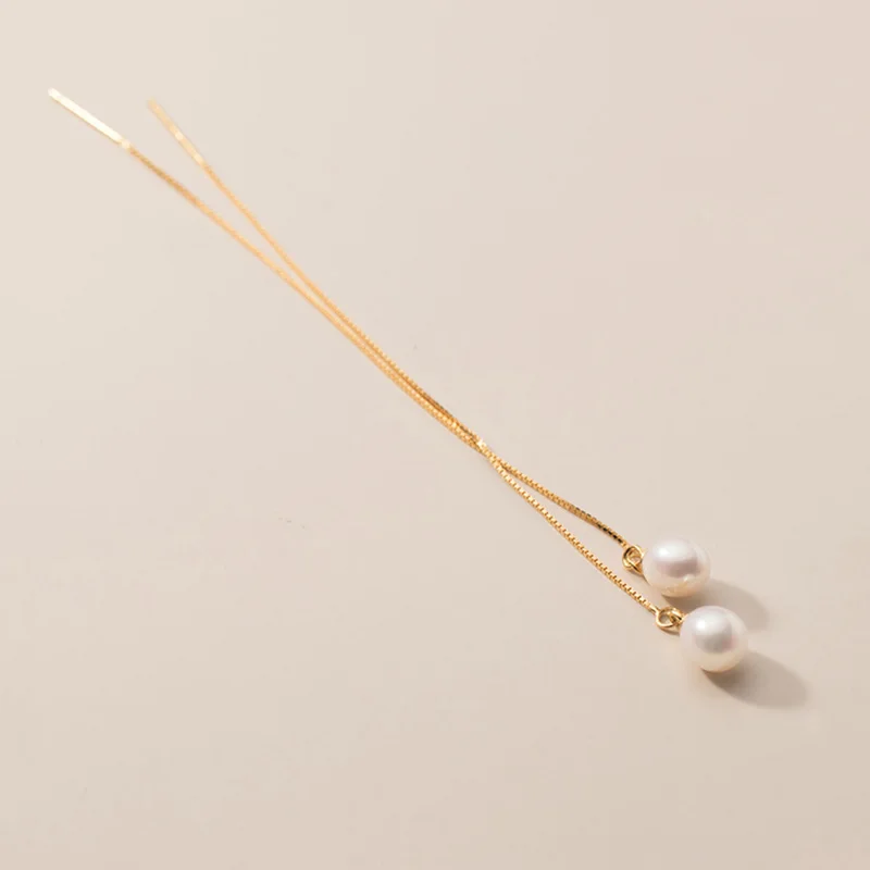 Pearl Dangle Threader Earring