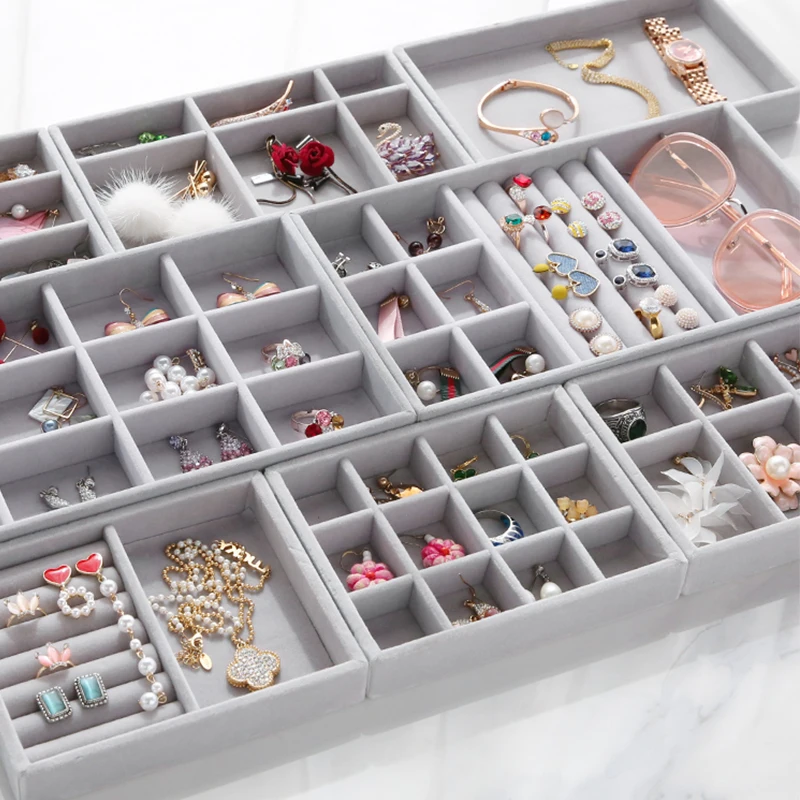 Stackable 5 Pcs Jewelry Organization Trays