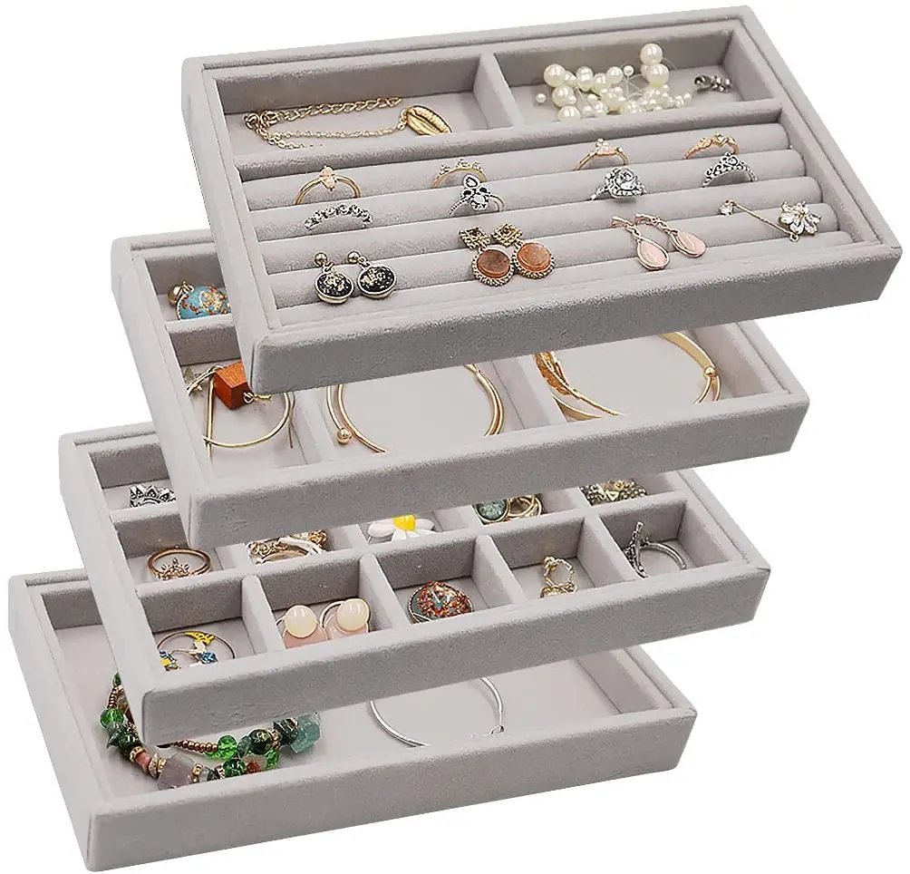 Stackable 5 Pcs Jewelry Organization Trays