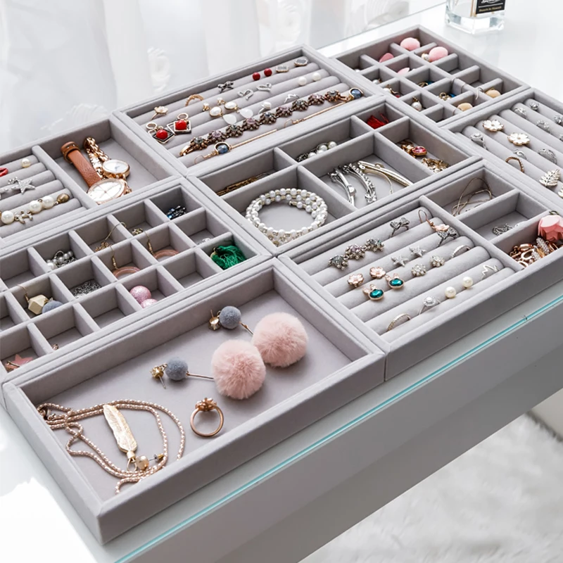 Stackable 5 Pcs Jewelry Organization Trays