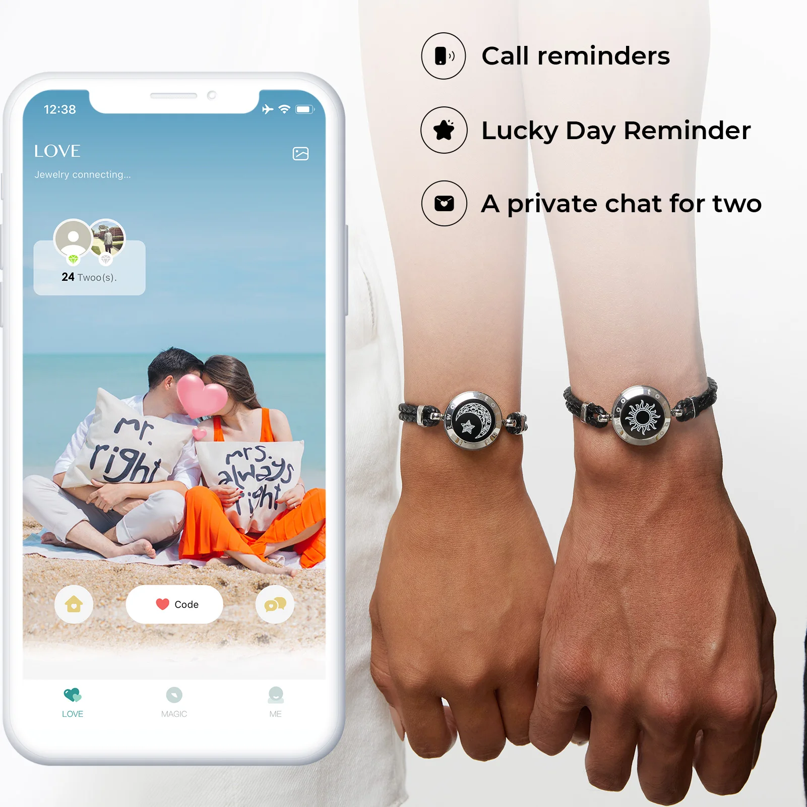 Totwoo Long Distance Touch Bracelets Totwoo Long Distance Touch Bracelets