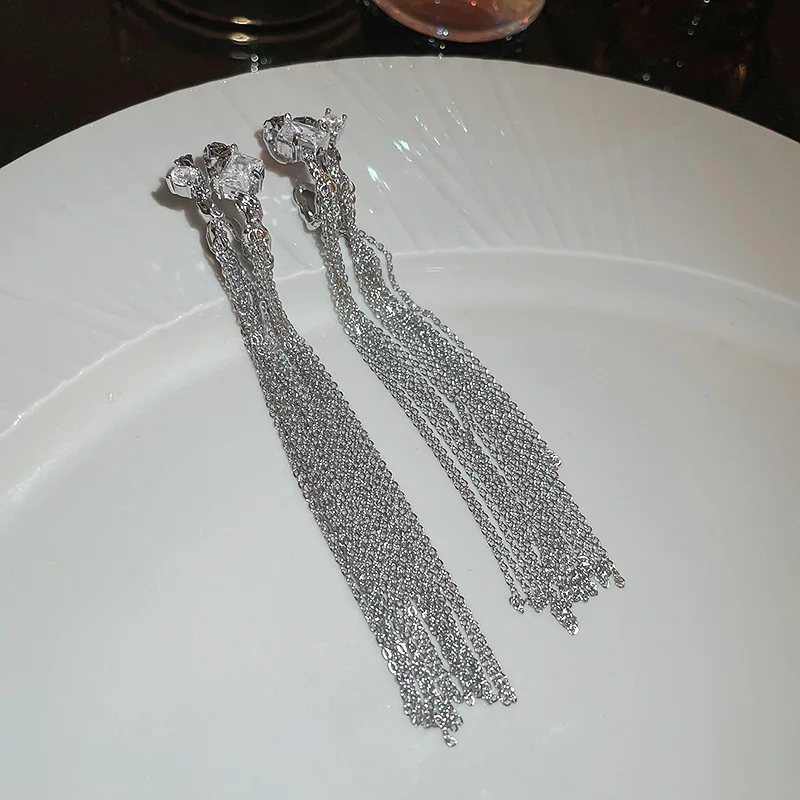 Double-layer Tassel Ear Clip