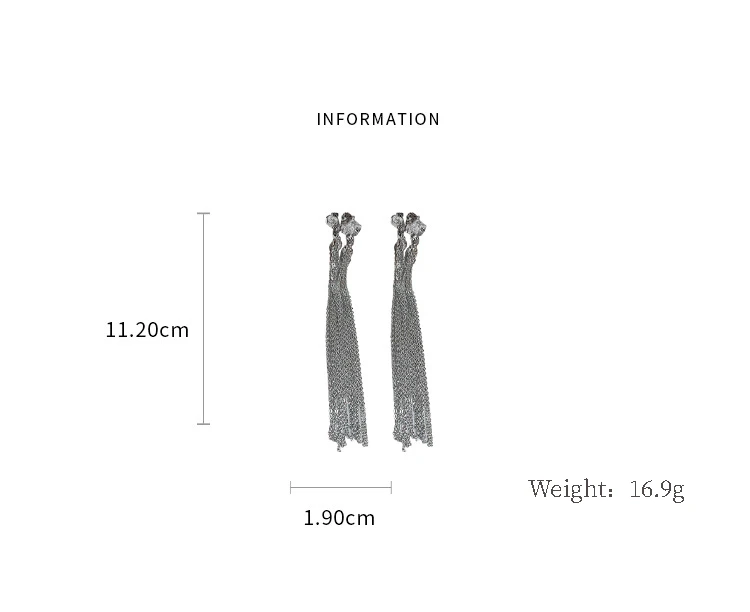 Double-layer Tassel Ear Clip