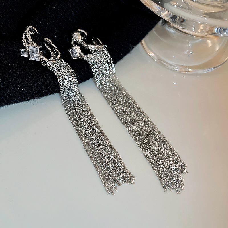 Double-layer Tassel Ear Clip