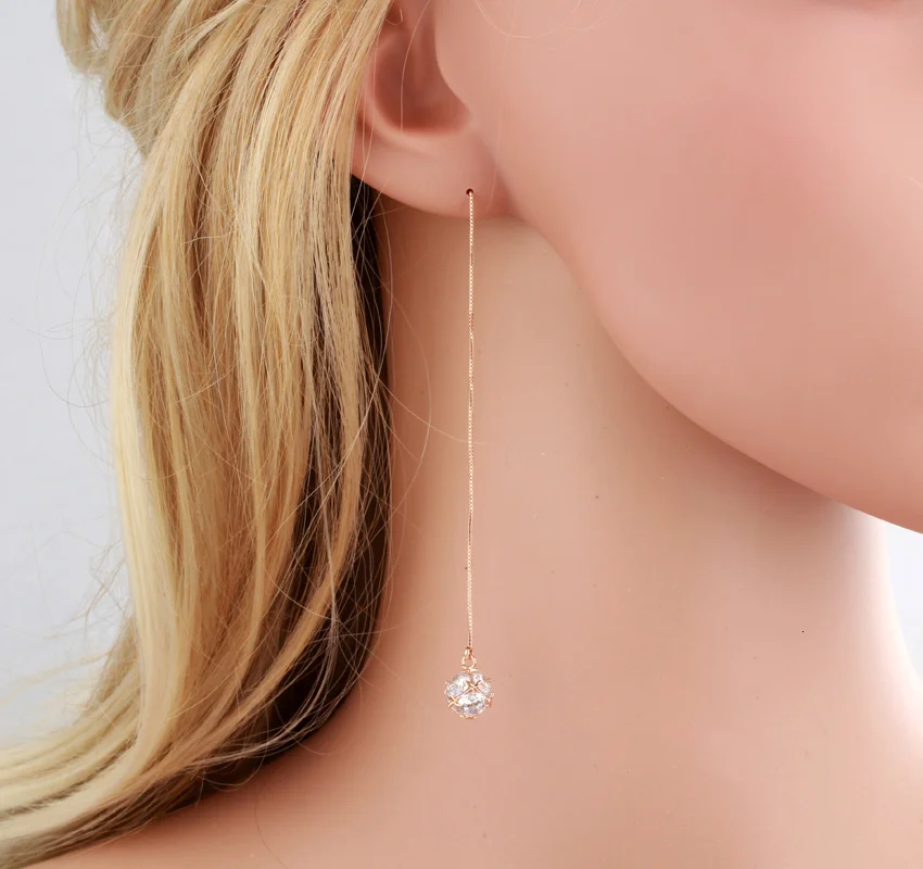 Crystal Ball Ear Threaders