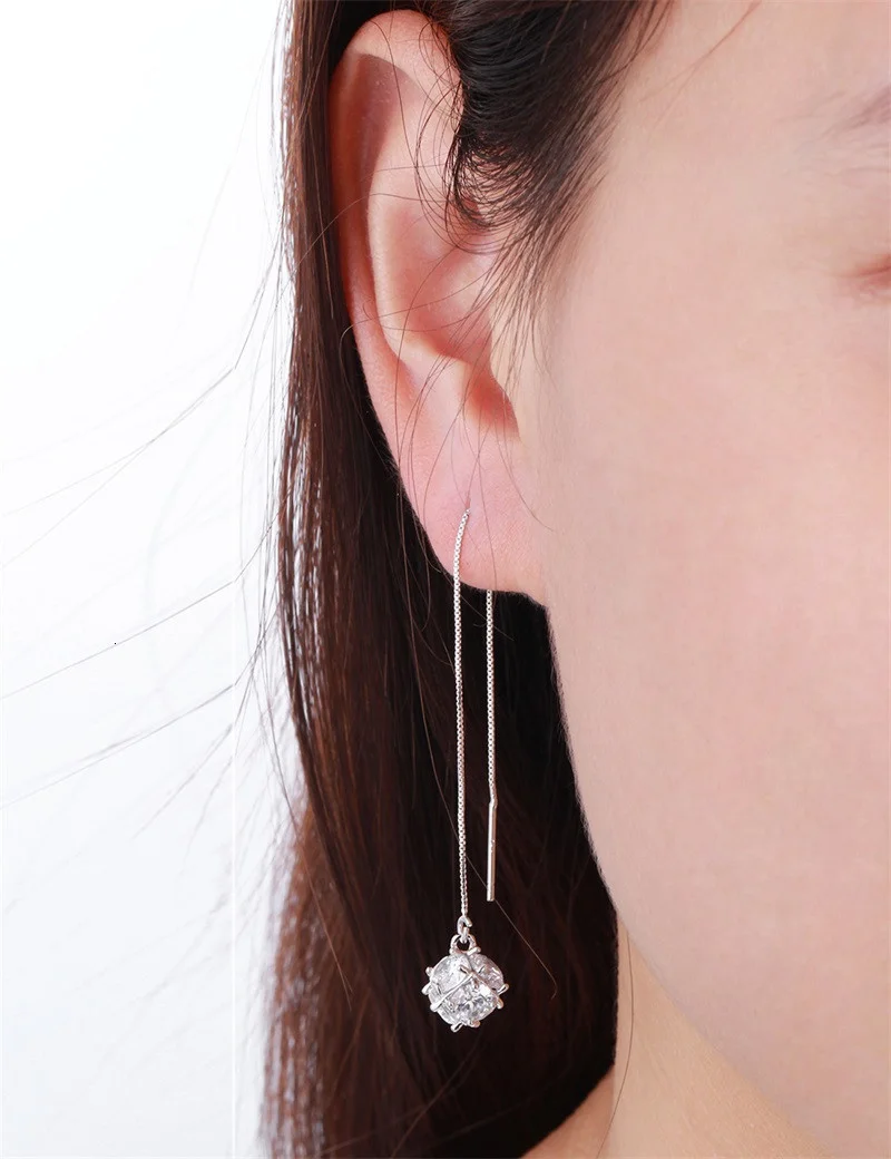 Crystal Ball Ear Threaders