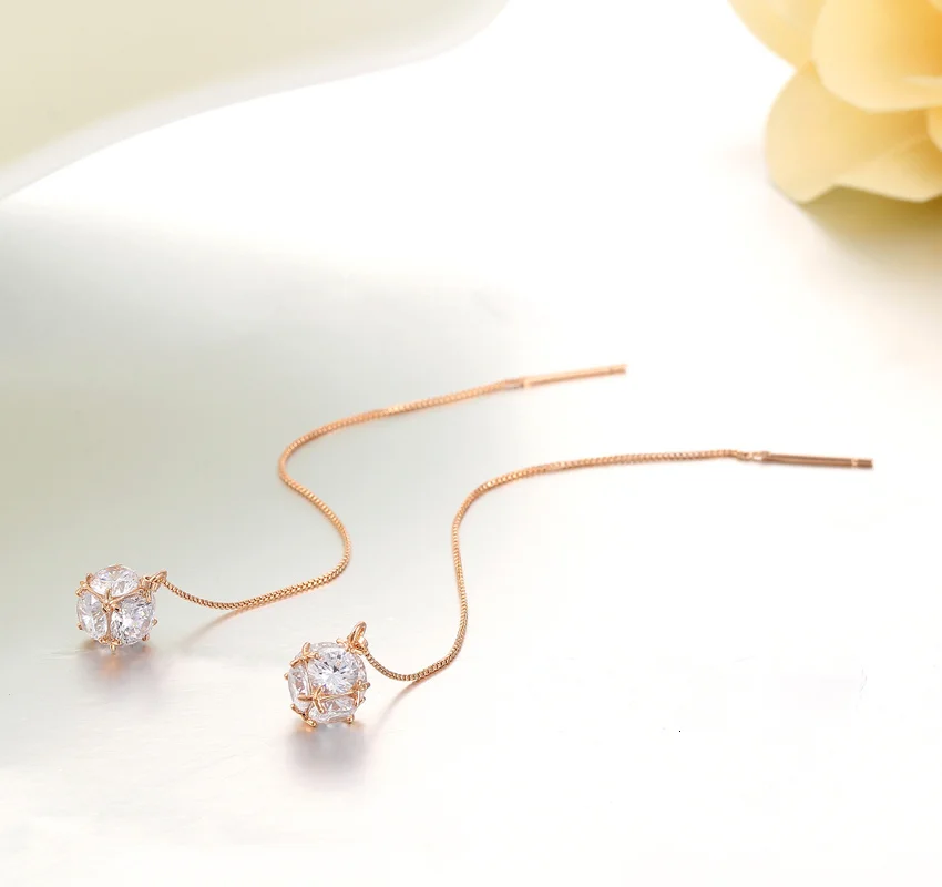 Crystal Ball Ear Threaders