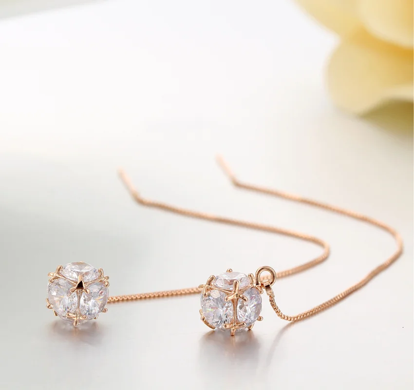 Crystal Ball Ear Threaders