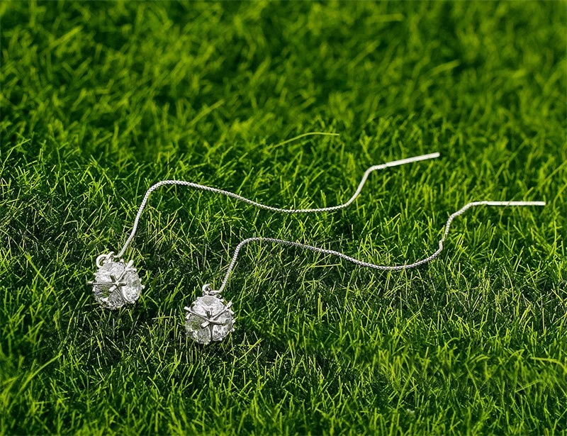 Crystal Ball Ear Threaders