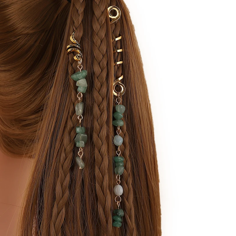 Spiral Crystal Charms For Hair Braids
