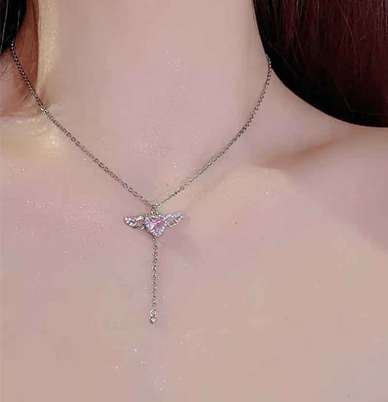 Flying Angel Necklace + Earring Set