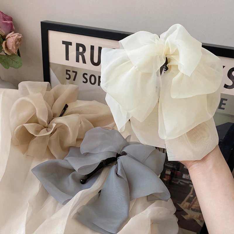 Chiffon Bow Banana Hair Clip Chiffon Bow Banana Hair Clip
